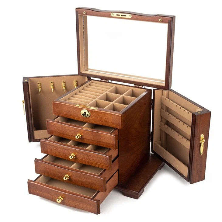 Supersize Jewelry Box With Lock Mirror